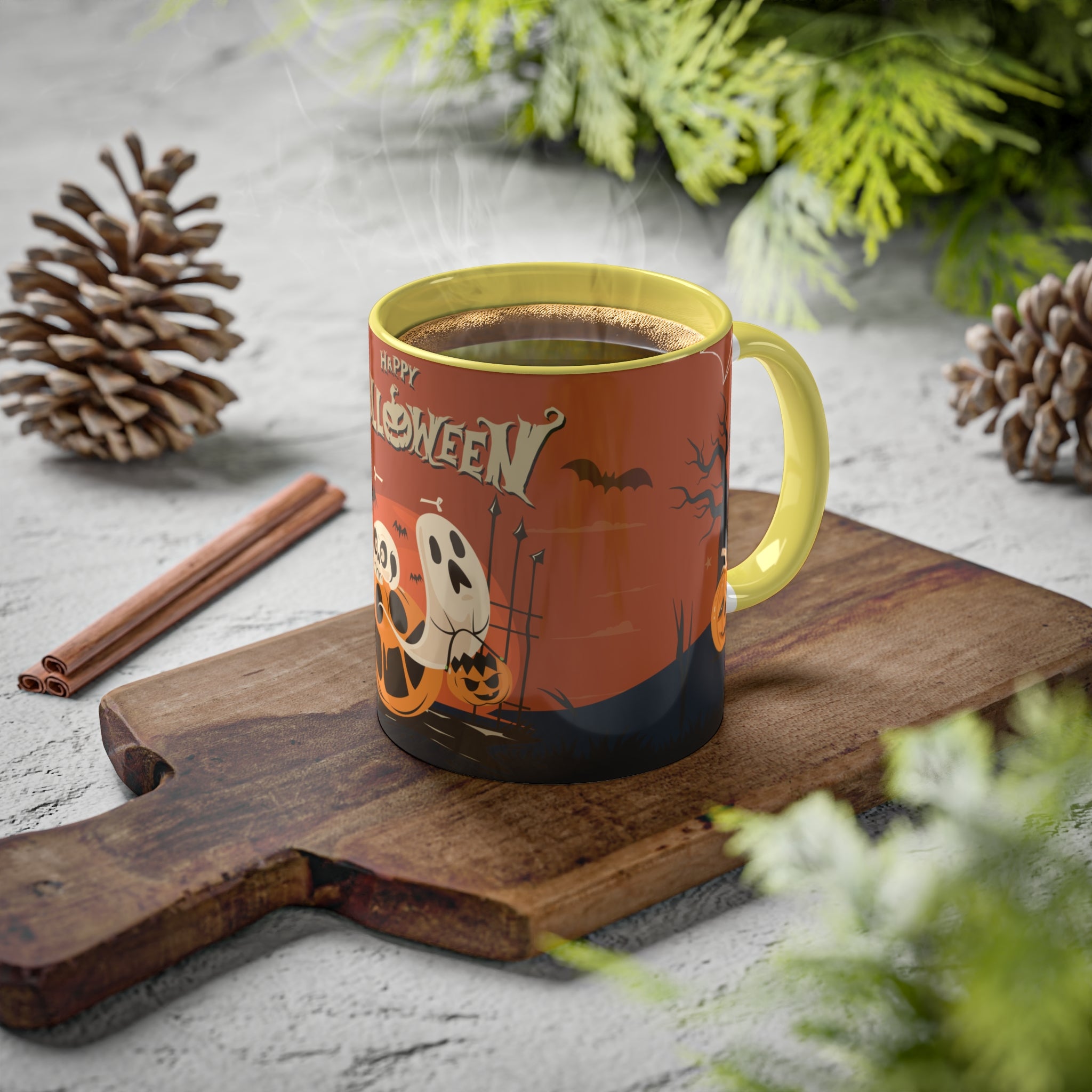 Happy Halloween with Pumpkin | Colorful Mugs